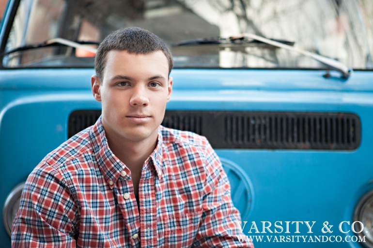 Guys senior pictures with a car