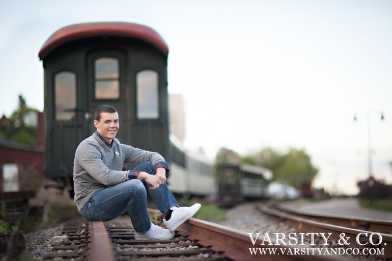 Guys senior pictures on train tracks