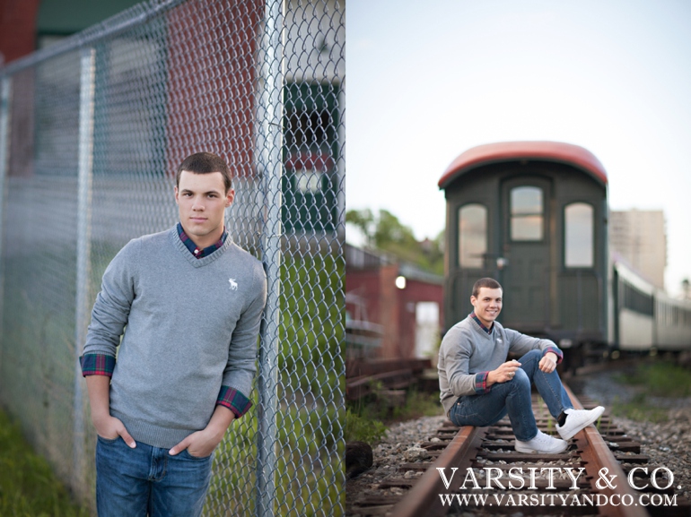 Guys senior pictures on train tracks