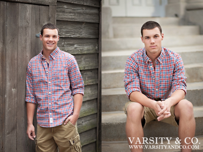 Guys senior pictures by a barn