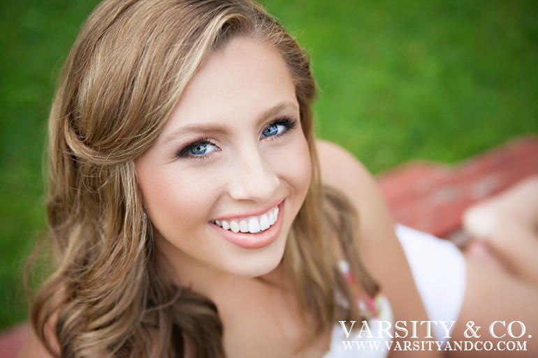 Girl in a field senior pictures