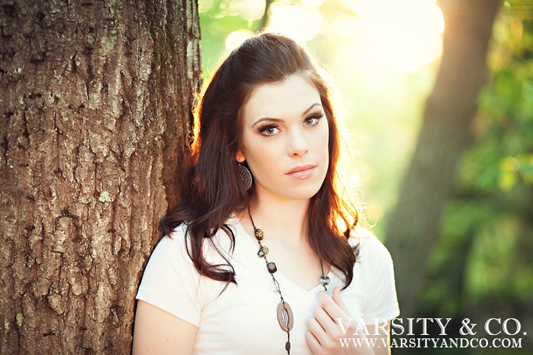 girl in a Maine Forest senior pictures