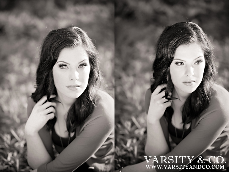 girl sitting outdoors maine senior photography