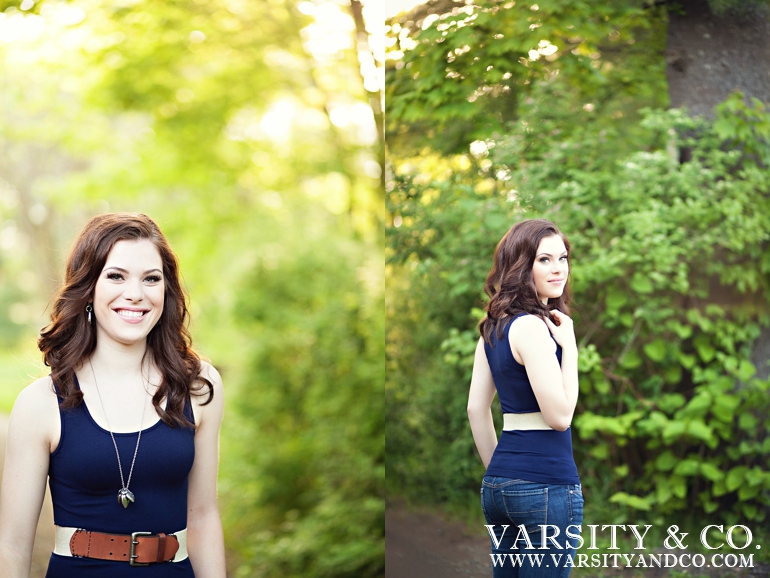 girl in a Maine Forest senior pictures